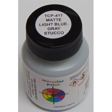 TRU-COLOR PAINT Tru-Color Paint TCP417 Matte Blue-Gray Stucc Paint - 1 oz TCP417